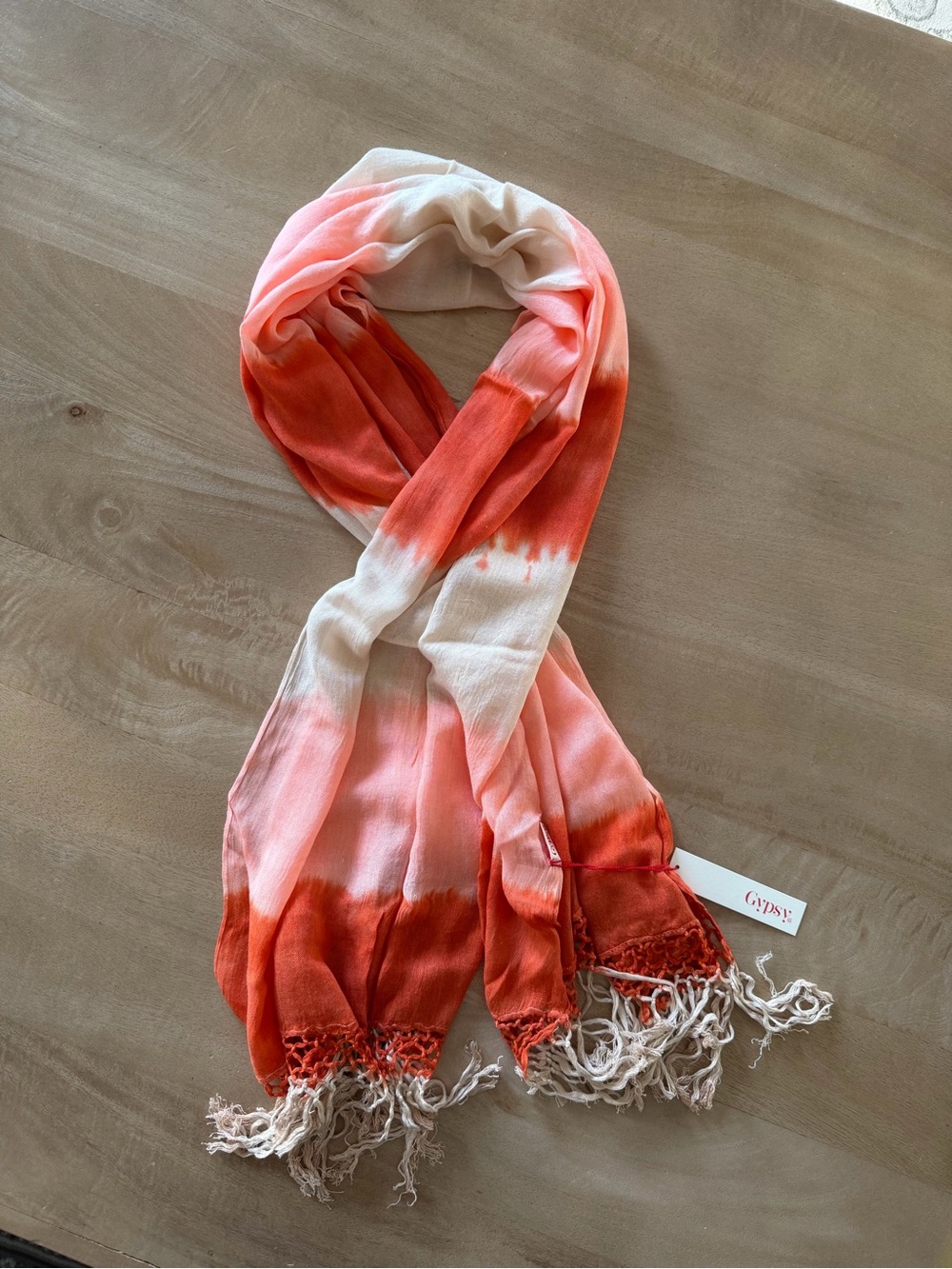 Gypsy 05 Coral and Cream Ombre Wrap